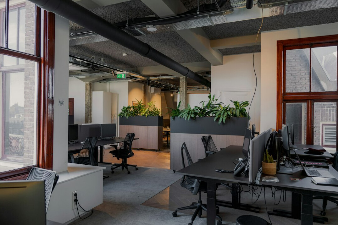 healthy office workspace setup