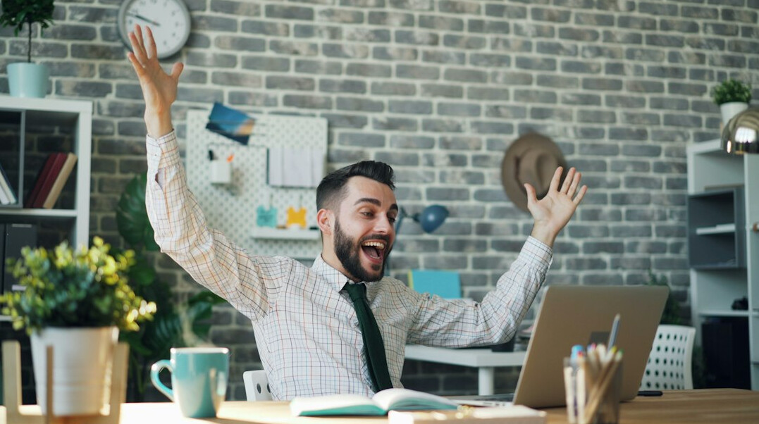 relaxed employee in office